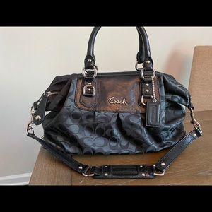 Coach Black Satchel with Crossbody Strap